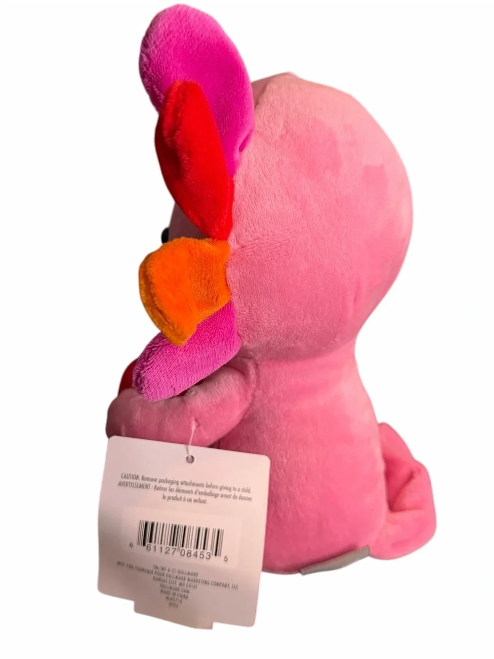 Hallmark Pink Axolotl Plush Holding Heart Valentine’s Stuffed Animal NWT 8”